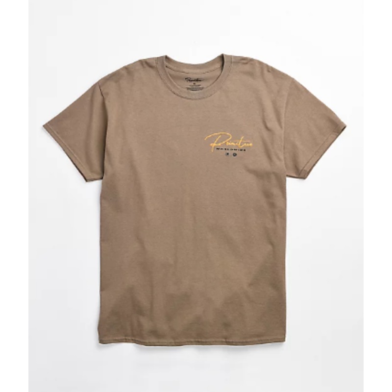 Primitive Kingdom Tee Safari Green Brown Small Small