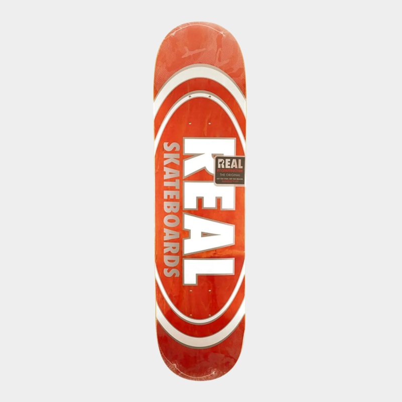 Real Team Oval Pearl Patterns Deck Orange Stain – 8.06″ 8.06