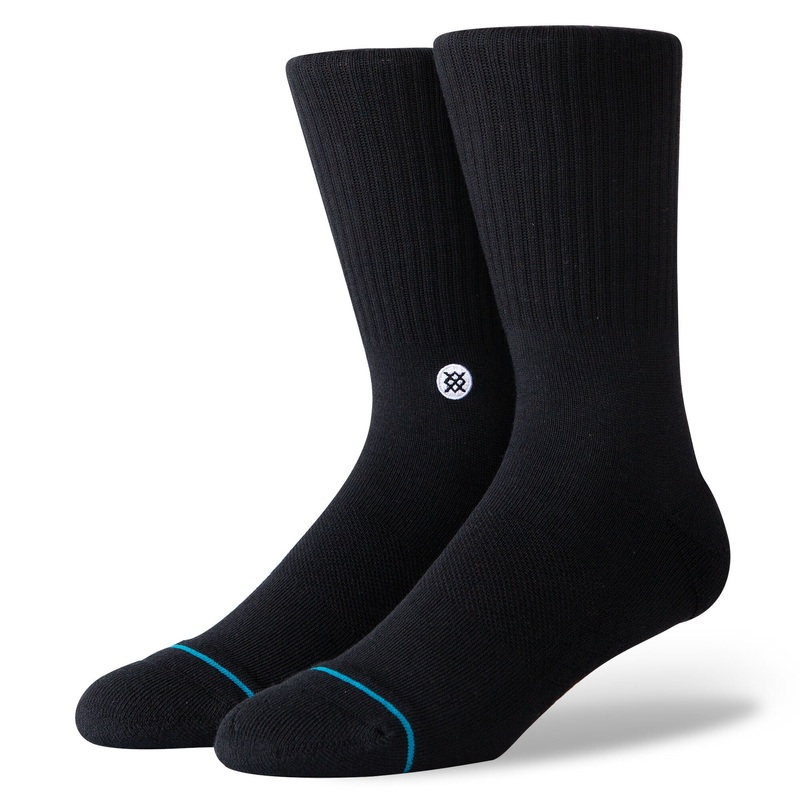 Stance Icon Crew Sock Black/White S :: M :: Men 3-5.5/ Women 5-7.5