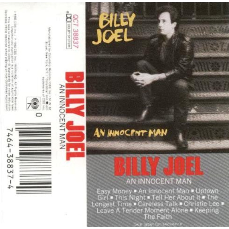 Billy Joel  An Innocent Man Cassette *Used 1983 Release*
