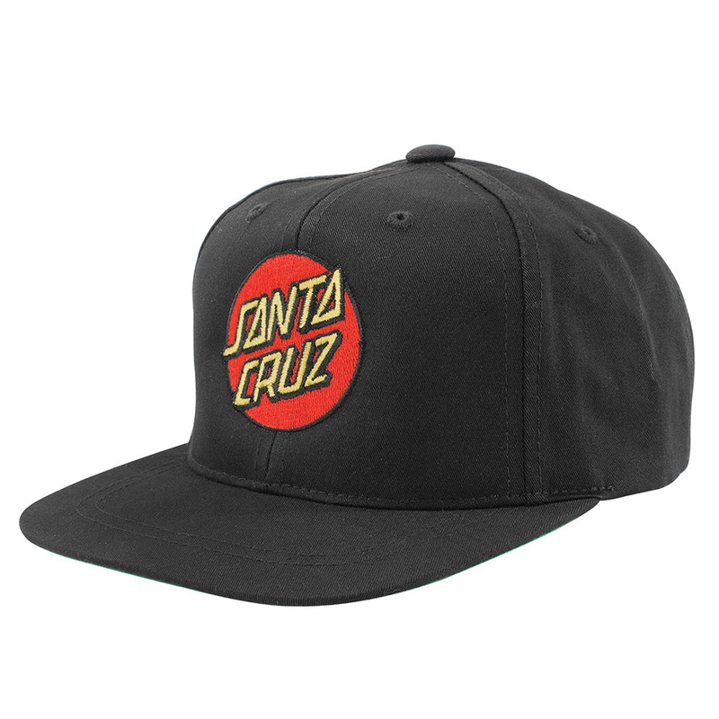 Classic Dot Snapback High Profile Kids Santa Cruz Hat Black OS