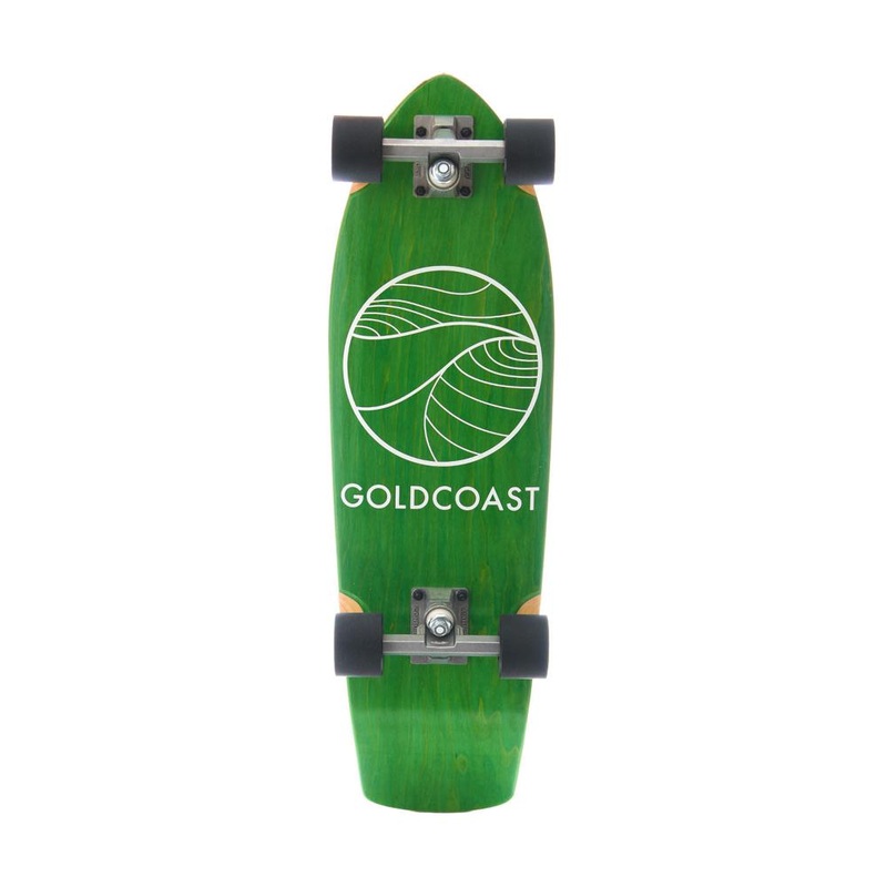 GoldCoast Classic Emerald 28″ Cruiser Skateboard Longboard with Kicktail Complete