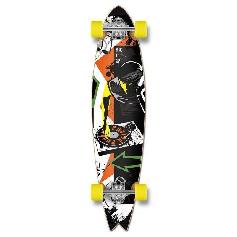 Punked Fishtail DJ Mixitup Longboard Complete Complete