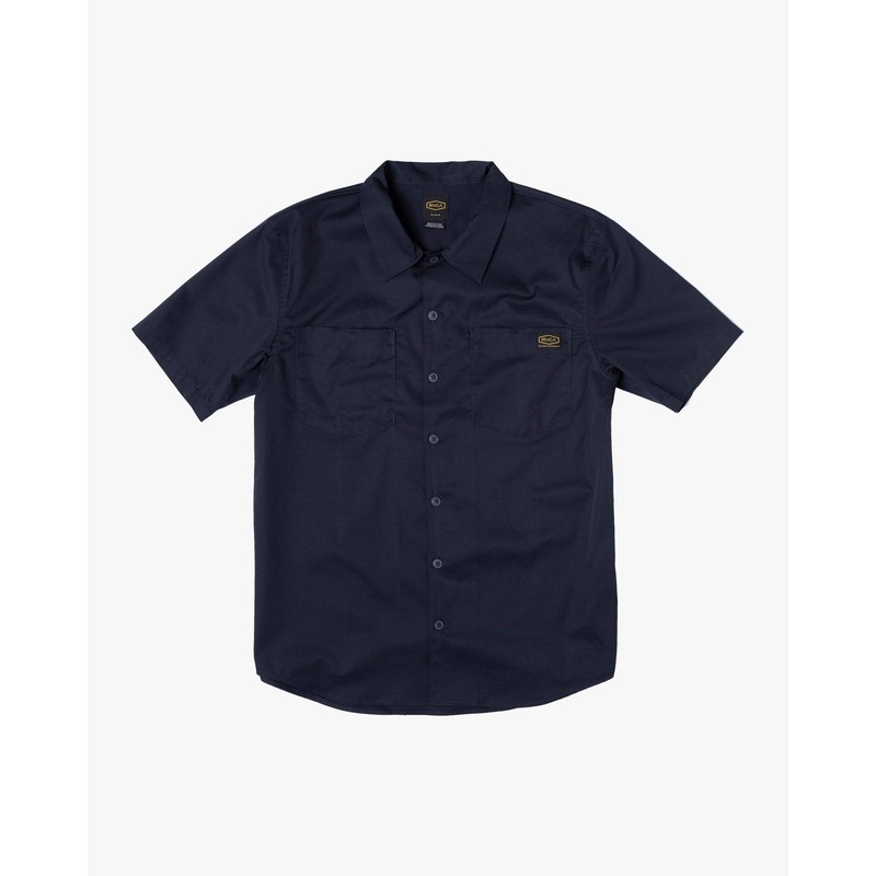 RVCA Day Shift Short Sleeve Work Shirt MD