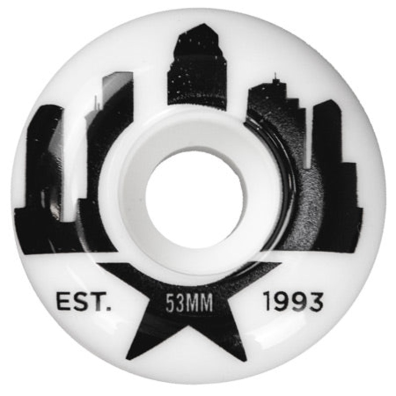 Skatepark of Tampa City Star Established Sidecut Shape Wheels White 53mm