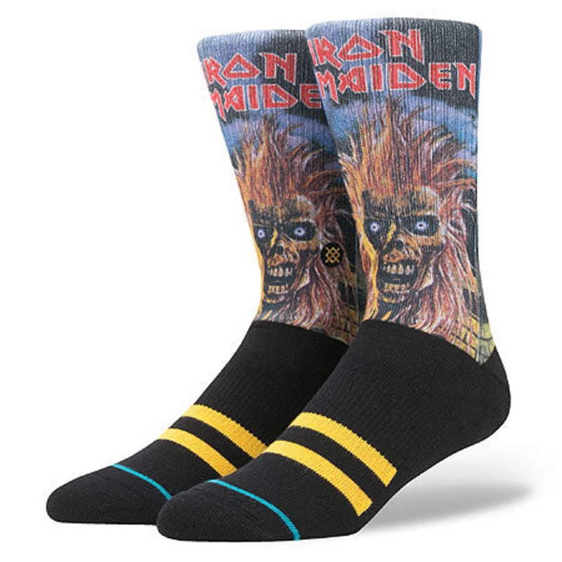 Stance Iron Maiden Crew Socks Black Large