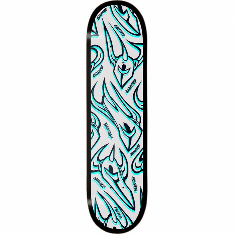 Darkstar Overprint 8.0″ White/Blue Skateboard Deck