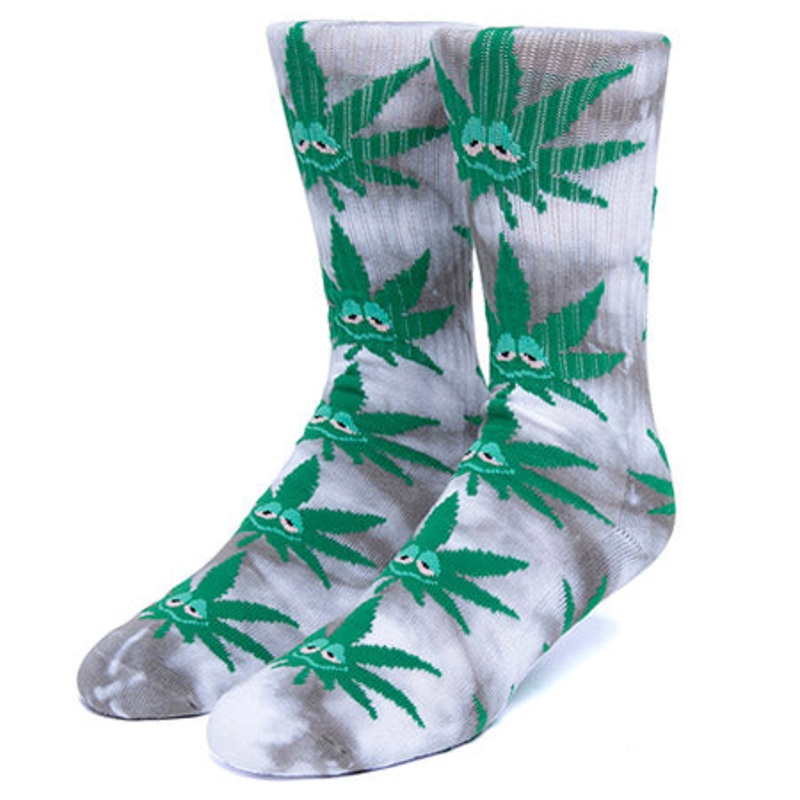 HUF Tie Dye Buddy Plant Life Crew Socks Black One size fits all