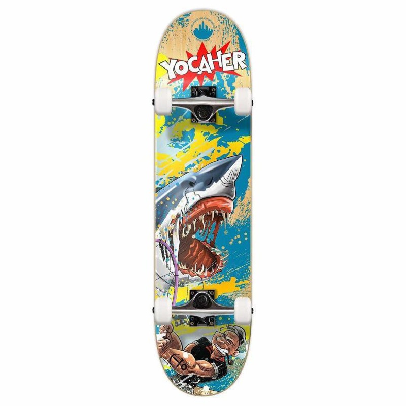 Punked Graphic Skateboard – Retro Series – Fishing Shark Complete