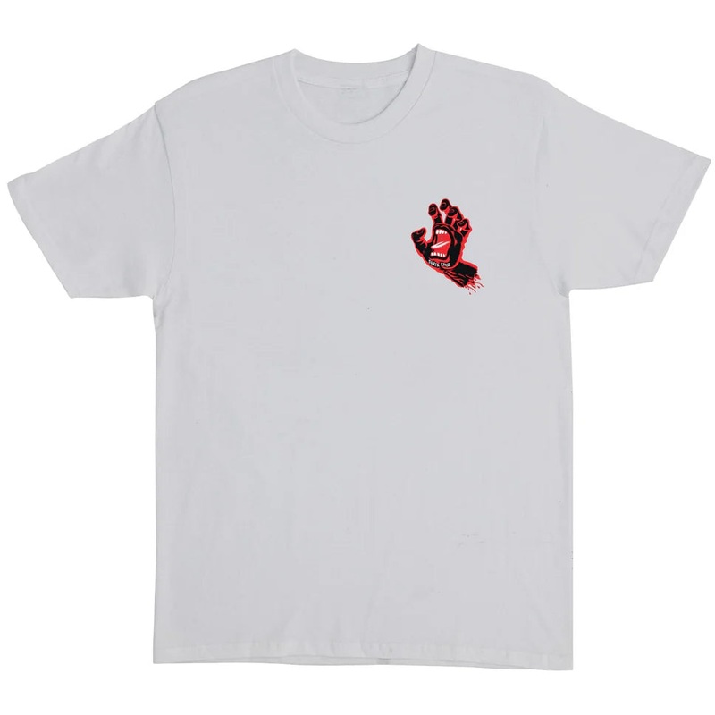 Santa Cruz Screaming Hand Ash T Shirt Ash Medium