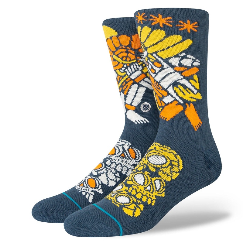 Stance DJ Warrior Socks Blue M :: Men 6-8.5 / Women 8-10.5