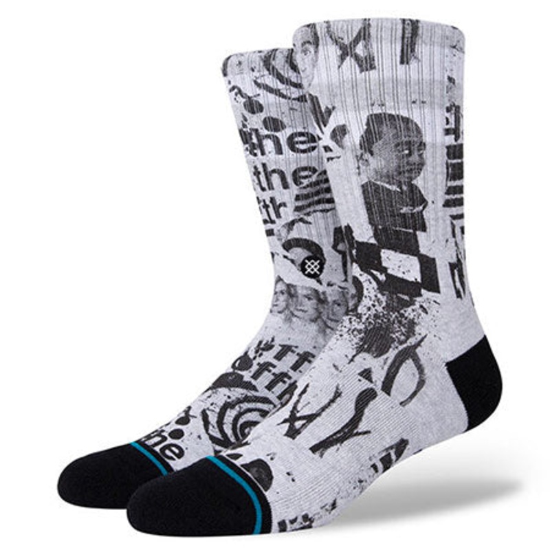 Stance Office Supplies Crew Socks Heather Grey Large