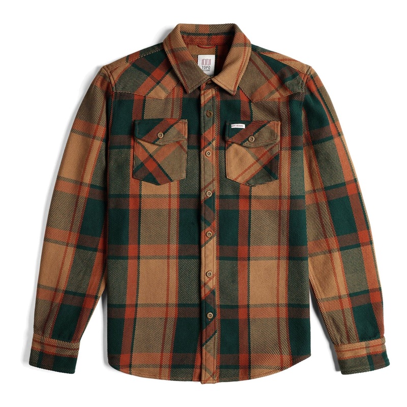 Topo Designs Mountain Shirt Heavyweight Khaki Multi Plaid S
