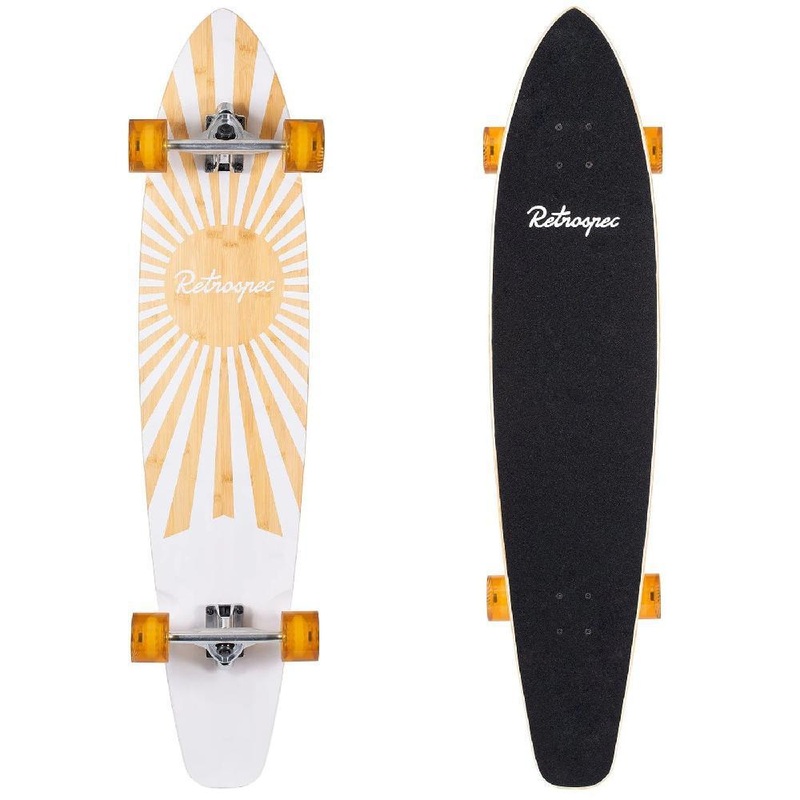 Zed Sunburst 44″ Top Mount Bamboo Kicktail Longboard