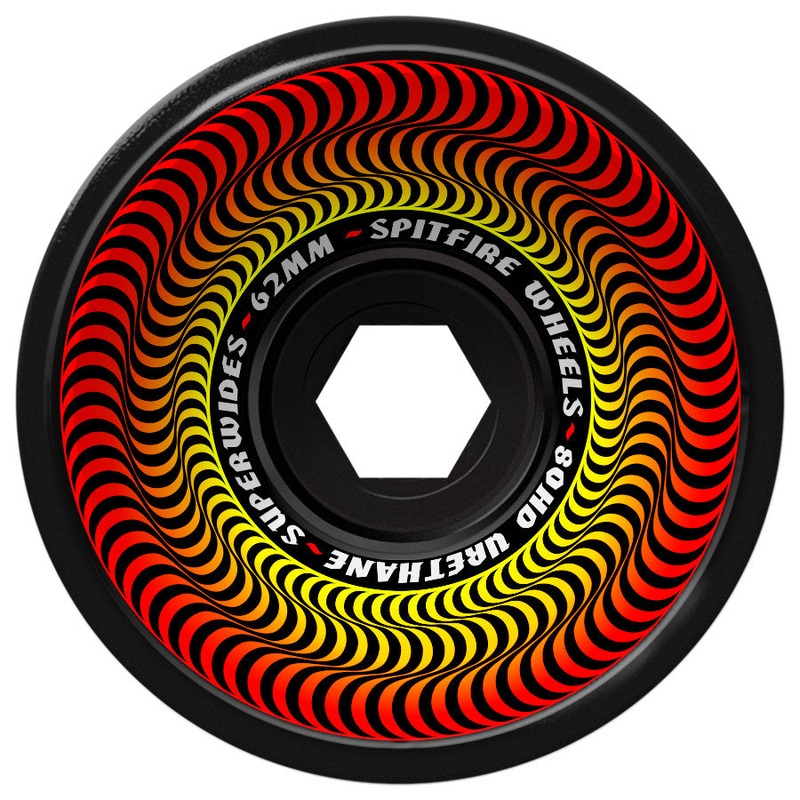 80HD Superwides Black Wheels (62mm) 80A 62 MM