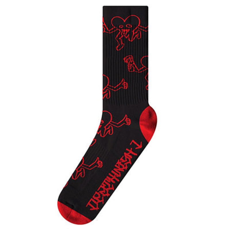 Deathwish Molotov Crew Socks Black/ Red One size fits all
