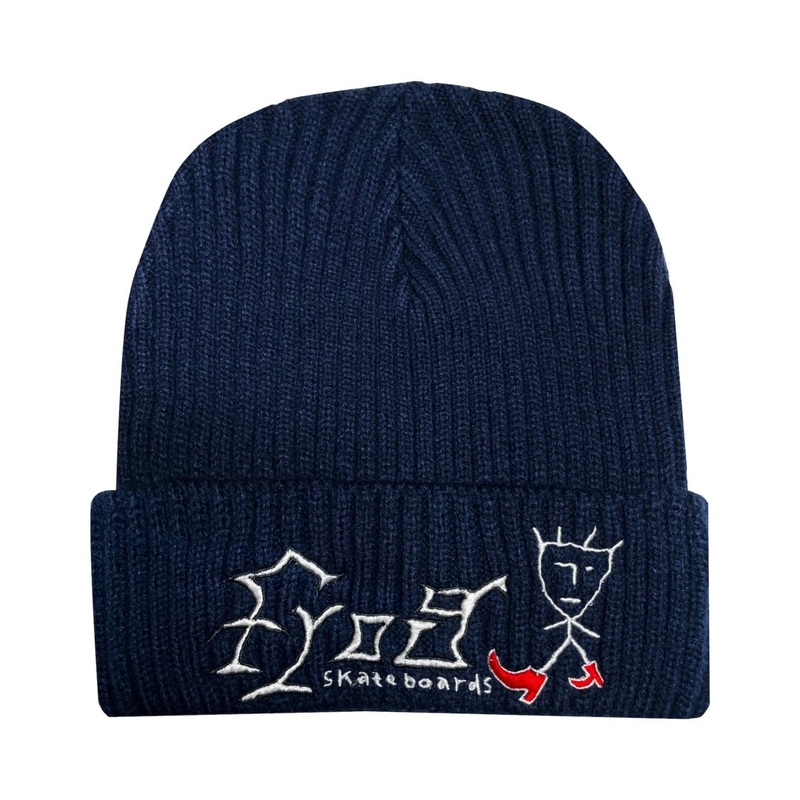 Frog Just Keep Walking Beanie Navy OS
