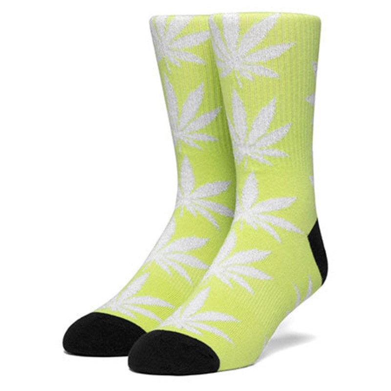 HUF Plantlife Metallic Leaves Socks Hot Lime One size fits all