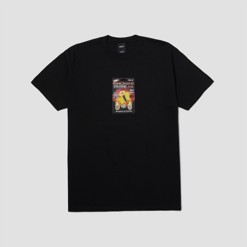 HUF X Bronze Enhanced Shortsleeve T-Shirt Black Small