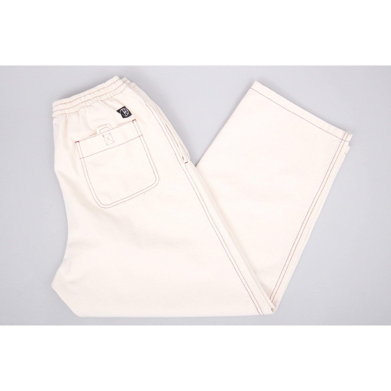 Polar Contrast Karate Pants Ecru / Burgundy Small