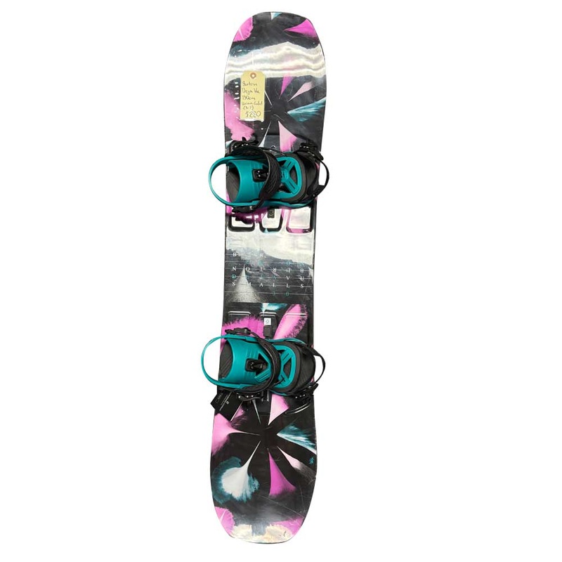 Pre Owned Burton Deja Vu 130 Snowboard and Union Cadet Bindings Size 3-7 130
