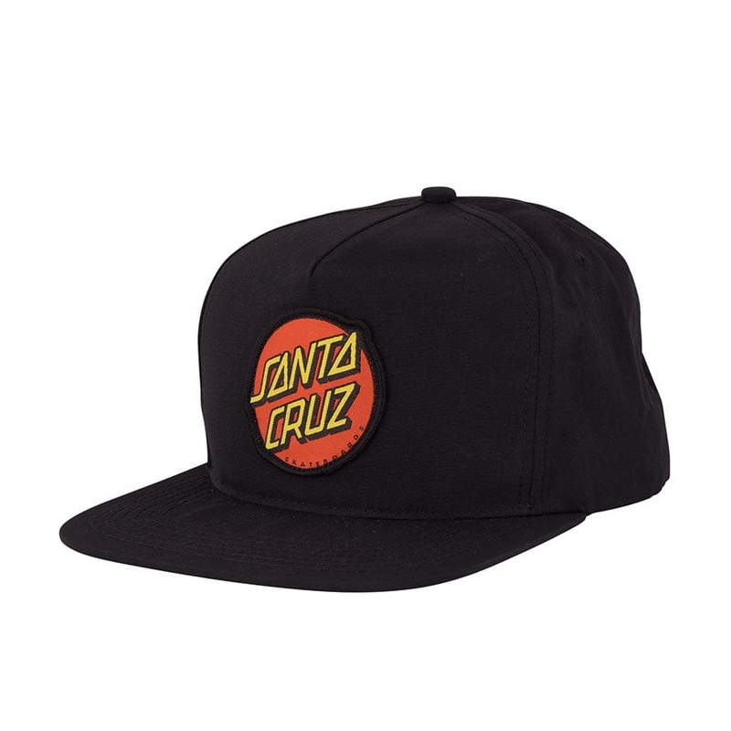 SANTA CRUZ CLASSIC DOT SNAPBACK STRUCTURED HAT Black