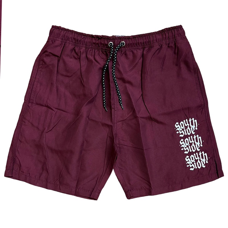 Southside Icon Water Short Embroidered Burgundy SM 30