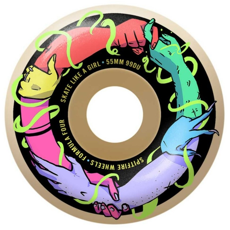 Spitfire F4 Classic Skate Like a Girl Wheels Natural 55MM 99D 55mm