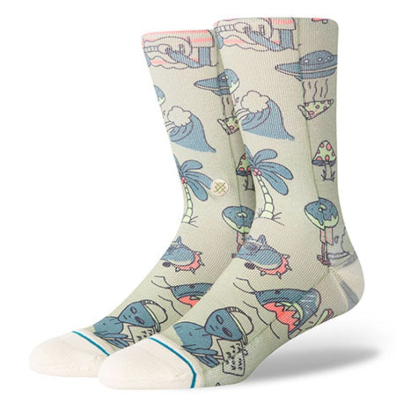 Stance Hunger Crew Socks Sage Large