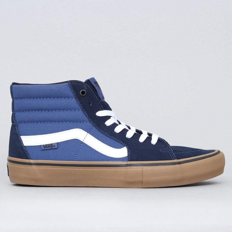 Vans Sk8-Hi Pro Shoes (Rainy Day) Navy / Gum UK7