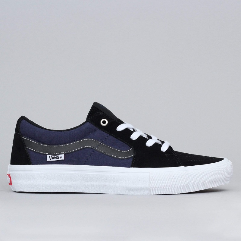 Vans Sk8-Low Pro Shoes (Streetmachine) Black / Dark Blue / Traditional White UK7