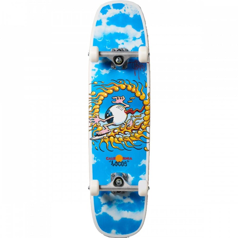 California Locos Rick Griffin Surfing Eyeball 32″ Cruiser Longboard Complete