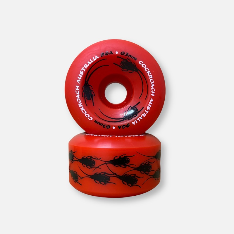 COCKROACH ORIGINAL RED 63mm 96A SKATEBOARD WHEELS