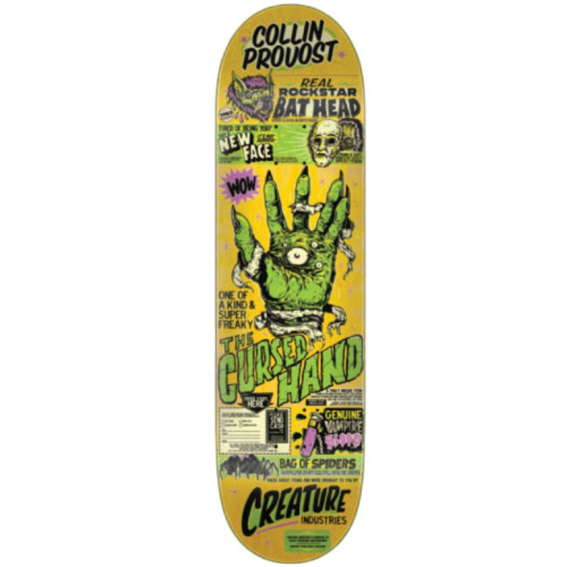 Creature Collin Provost Cursed Hand Skateboard Deck 8.47″ 8.47″