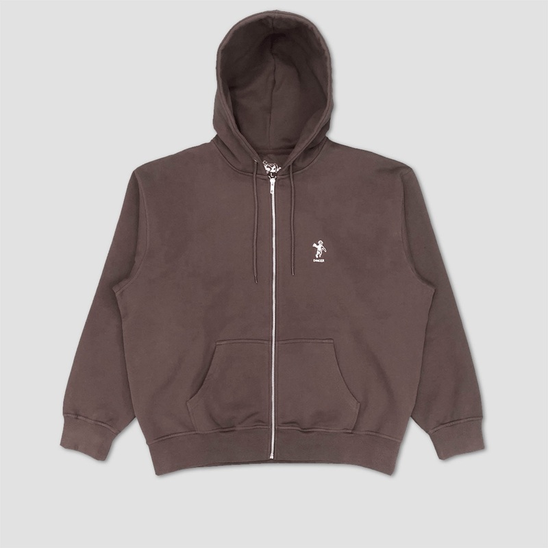 Dancer OG Logo Zip Hood Brown Small