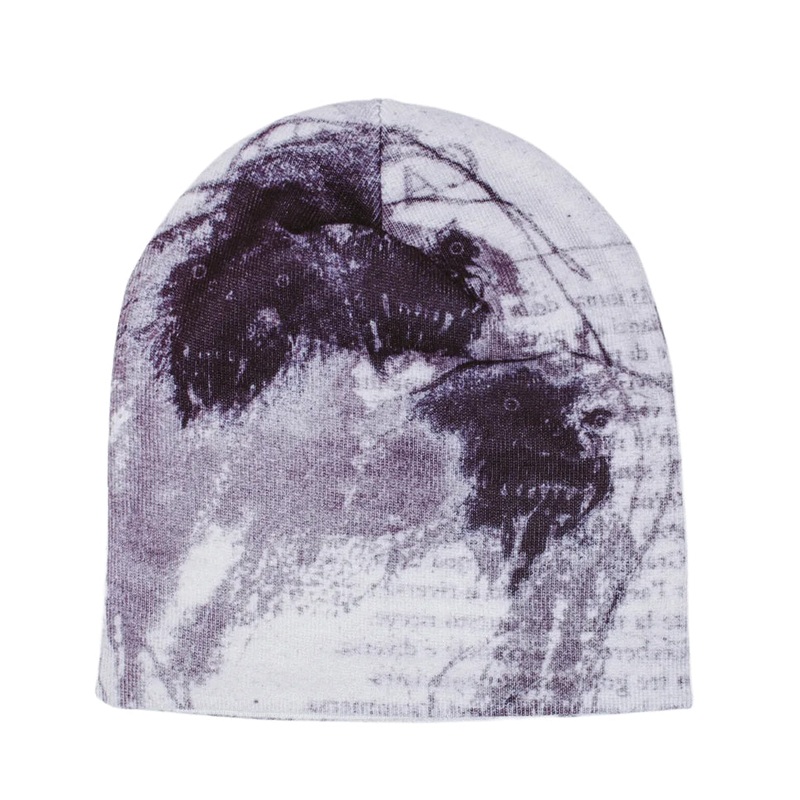 Fucking Awesome Cereberus Skully Beanie Black/ White One Size Fits All