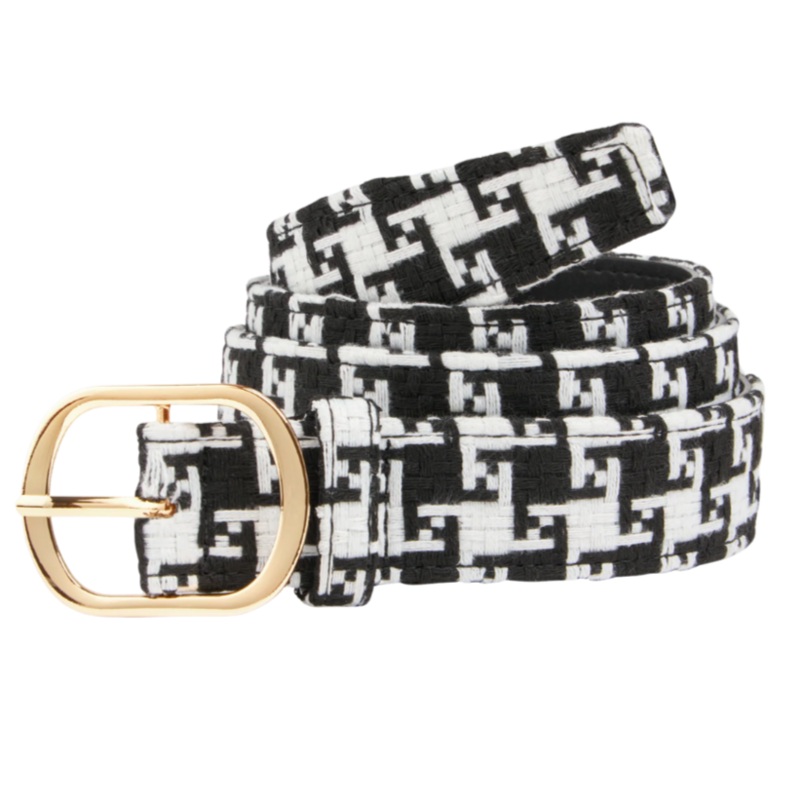 Loosey Loves You x Rassvet Houndstooth Belt Black/White