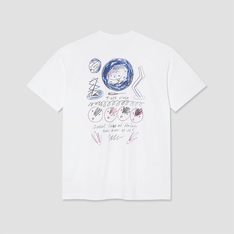 Polar Social Side T-Shirt White Small