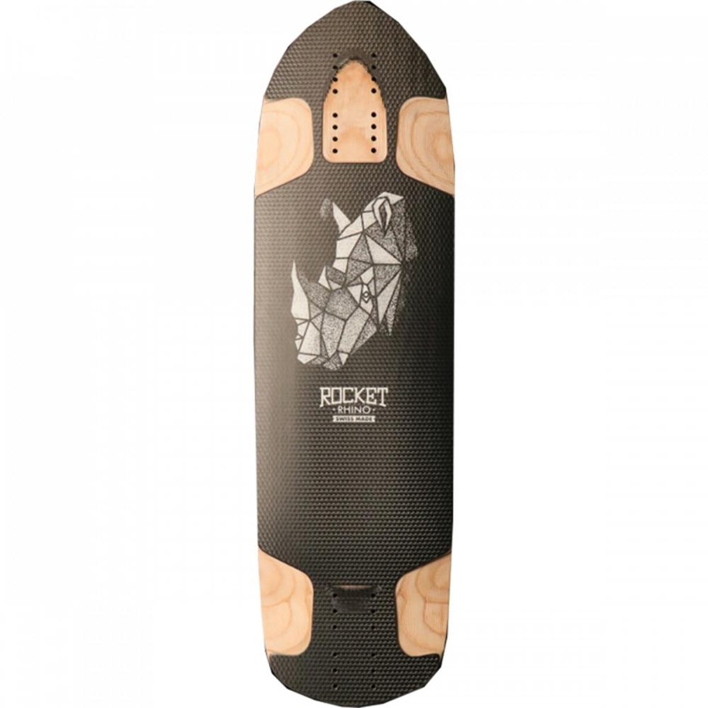 Rocket Rhino Racetail 32″ Downhill Freeride Longboard Deck – 2024 Series