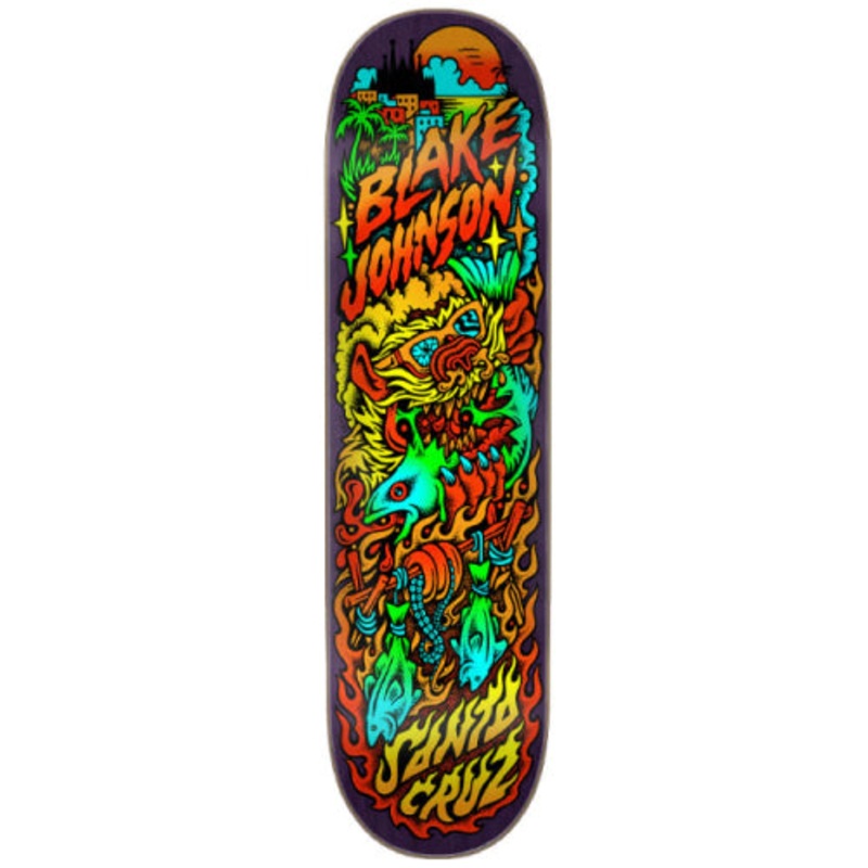 Santa Cruz Blake Johnson Beach II Wolf Skateboard Deck 8.375″ 8.375″