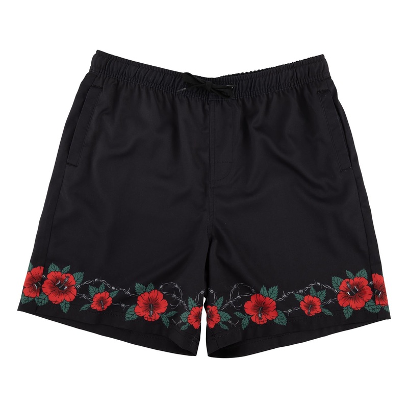 Santa Cruz Screaming Cabana Boardshorts Small Black