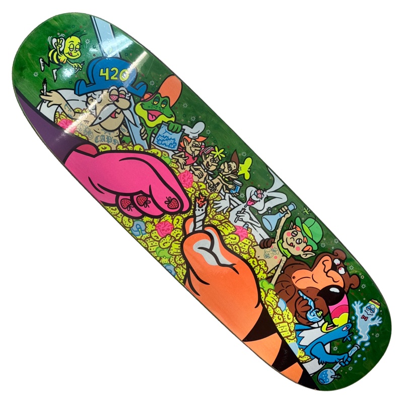 Strangelove Cereal Hot Tub Party Fluorescent Deck Multicolor 9.875 x 32.5 WB:14.25