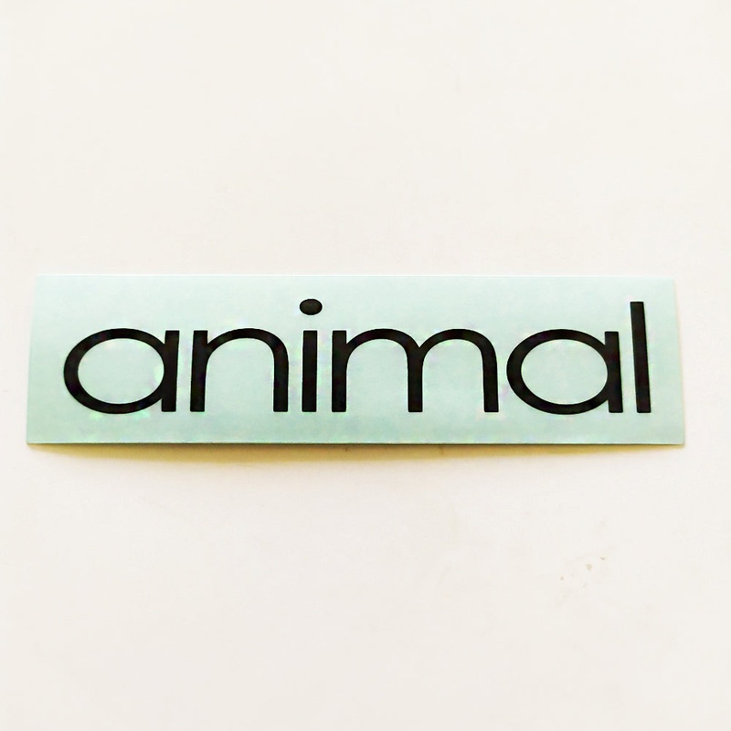 Animal Bikes BMX Sticker / Decal – 10 cm across approx – Black / Clear