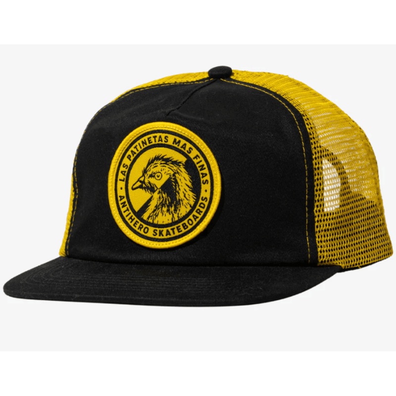 Anti Hero Las Patinetas Snapback Hat – Black/Yellow Black/Yellow