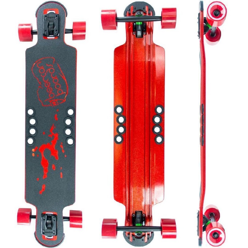 Beercan Red 38″ Hoke Drop Through Longboard Complete