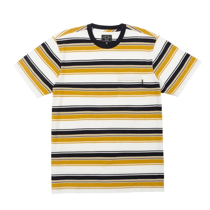 DARK SEAS FERRY KNIT T SHIRT NAVY/GOLD S