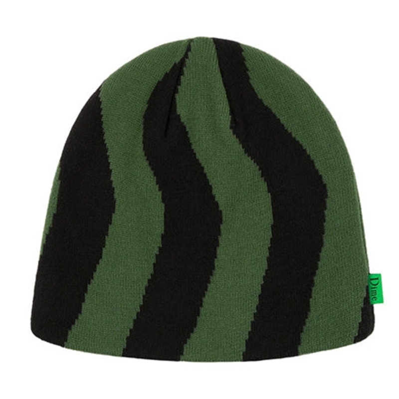 Dime Spiral Skullcap Beanie Bottle Green One size fits all