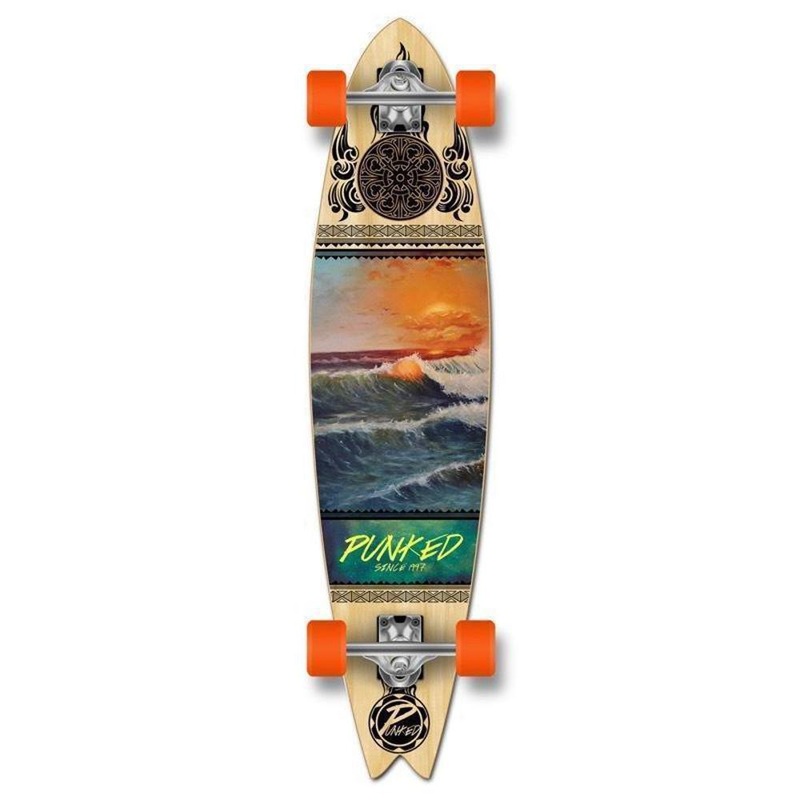 Fishtail Longboard 40 inch Wave Scene from Punked – Complete Complete