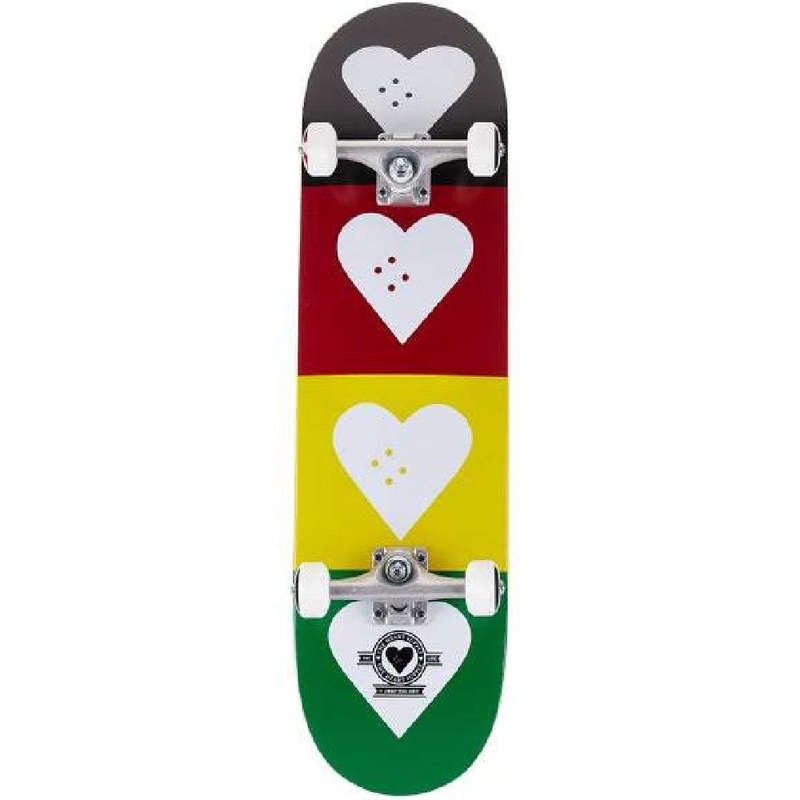 Heart Supply Quad Logo Red/Gold/Green 8.25″ Skateboard Complete
