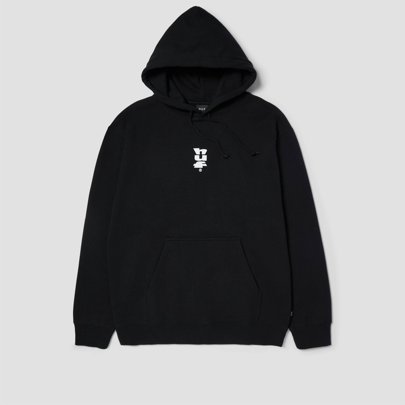 HUF Set Megablast Pullover Hood Black Small